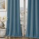 thumbnail image 3 of Joydeco Cortinas De Terciopelo Azul Grisáceo De 89.8 In, Juego De 2 Paneles, Cortinas De Oscurecimiento De Habitación Con Aislamiento Térmico Azul Neblina Para Dormitorio, Sala De Estar, Cortinas De L, 3 of 5