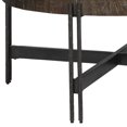 thumbnail image 2 of Benjara Round Cocktail Table with Tubular Metal Base, Brown and Gray, 2 of 3