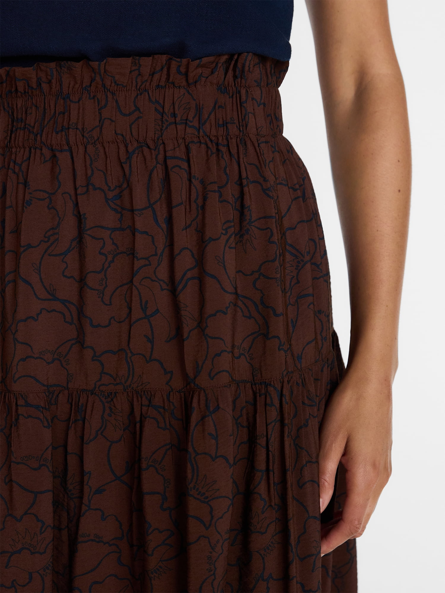 Time and Tru Women’s Tiered Maxi Skirt, Sizes XS-XXXL