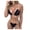 Black, variant on Women Sexy Knitting rope Halter swimsuit female High Cut Bathing Suit Bikini Set