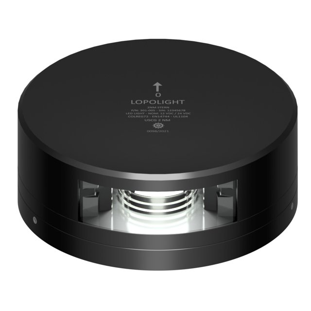 Carcasa negra Stern Light Lopolight de 2 mm con base FB