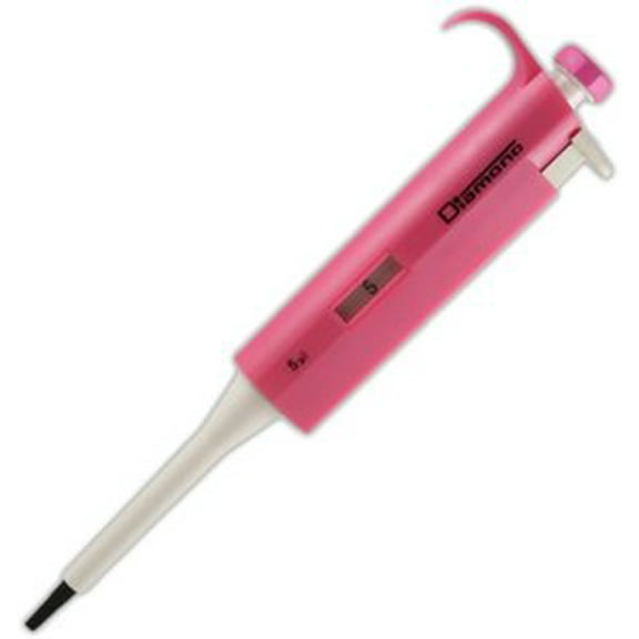 Globe Scientific Diamond 3302-5 Fixed Volume Pipette, 5µL Volume, Pink