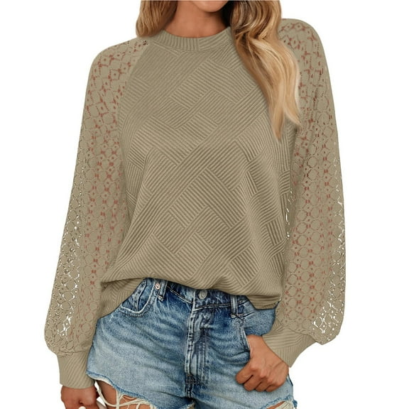 Fall Clothes for Women Plus Size Womens Long Sleeve Tops Business Casual Fall Fashion Outfits Clothes Knitted Blouses