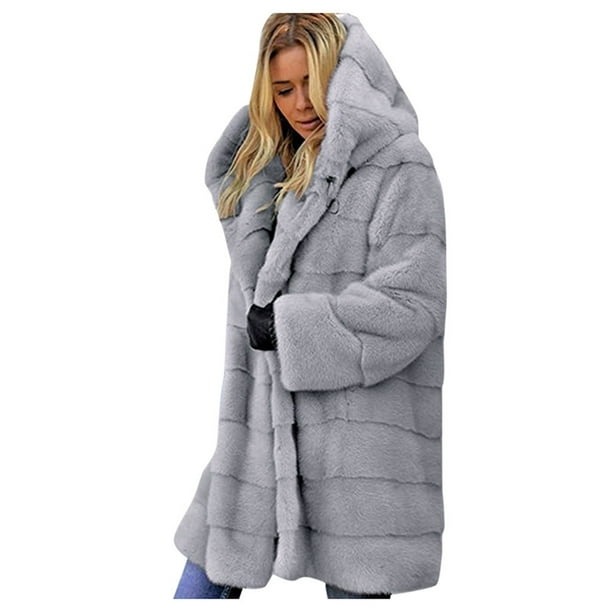 Women Coat Womens Faux Fur Gilet Long, Mango Faux Fur Coat Grey Uk