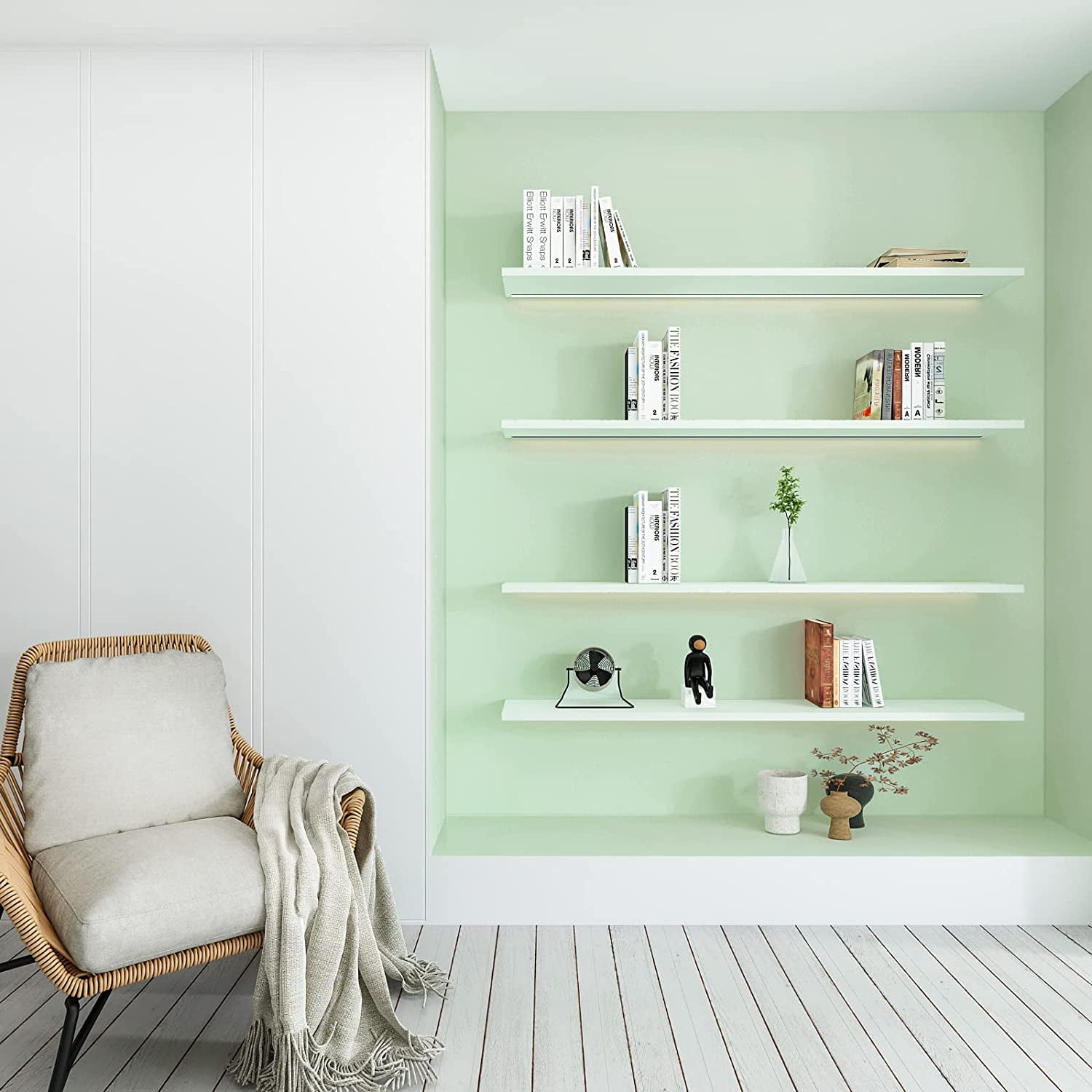 VEELIKE Green, Peel And Stick Wallpaper 15.7" x 354"