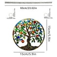 thumbnail image 3 of Tree of Life Stained Window Hanging Panel for Home Porch Kitchen Bedroom Inspirational Tree Design Green Translucent Acrylic Window Art Suncatcher, 3 of 5