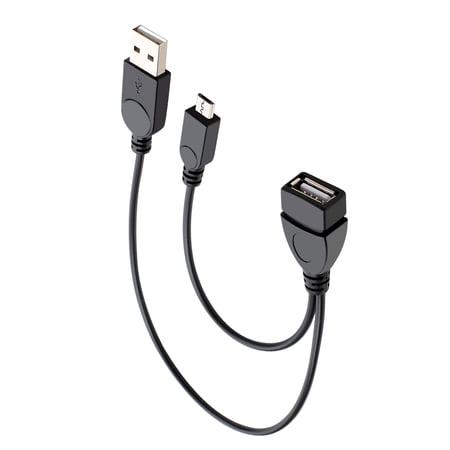 MicroUSB Cable MicroUSB to USB Adapter (Cable and Power Cable) Adds USB Port Expanding Peripherals Device