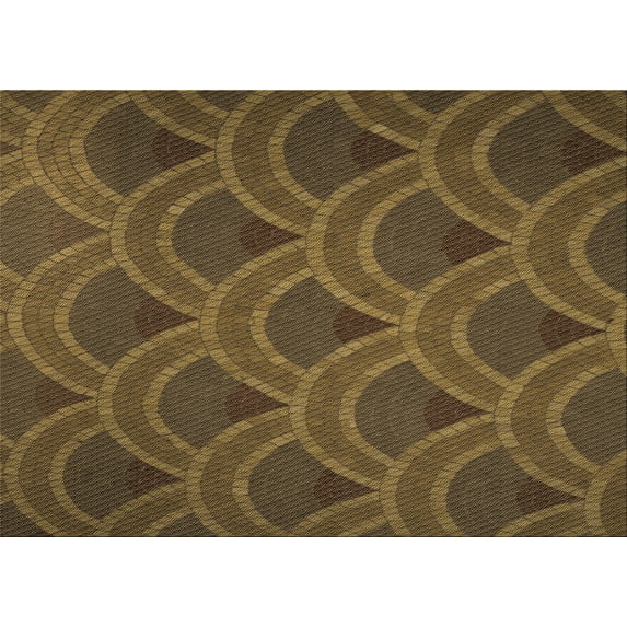 Ahgly Company Machine Washable Indoor Rectangle Transitional Light Brown Area Rugs, 2' x 4'