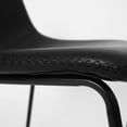 thumbnail image 5 of Bar Stools Set of 4,  Modern PU Leather Counter Height Bar Stools, Backrest & Metal Legs, Black, 5 of 7