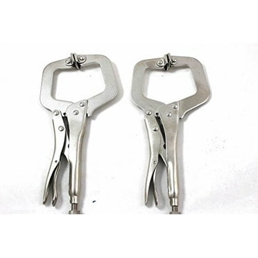 2 Pack 11" Vise Grips Locking C Clamp Pliers W/flex Pads