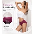 thumbnail image 4 of Ropa interior de algodón para mujer TANSTC, cintura baja, hipster, paquete de 6, 4 of 6