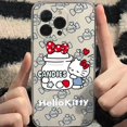 thumbnail image 1 of Étui de Téléphone Transparente Hello Kitty pour iPhone 13 12 Pro Max Mini 11 Pro X XR TP Max 6 6S 7 8 Plus Se2, 1 of 7