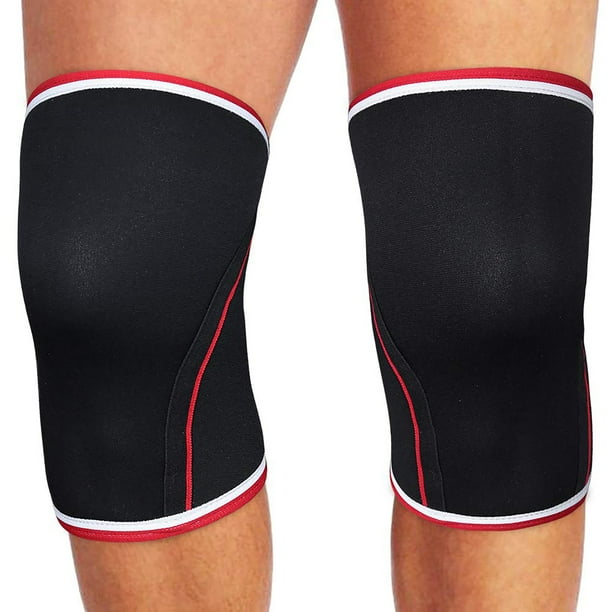 Knee Sleeves, 7mm Neoprene Knee Brace, 1 Pair Knee Compression Sleeves for Weightlifting, Powerlifting, Crossfit, Gym, Squat and Workout, Knee Support for Men and Women, Black