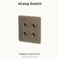 thumbnail image 2 of 220V Toggle Switch Vintage Bronze Sockets and Switches Wall Light Switches Dimmer Switch Wall Outlet Plate,F, 2 of 8