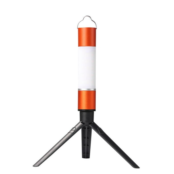 Linterna telescópica LED para acampar con antorcha recargable con tuercas de trípode (C)