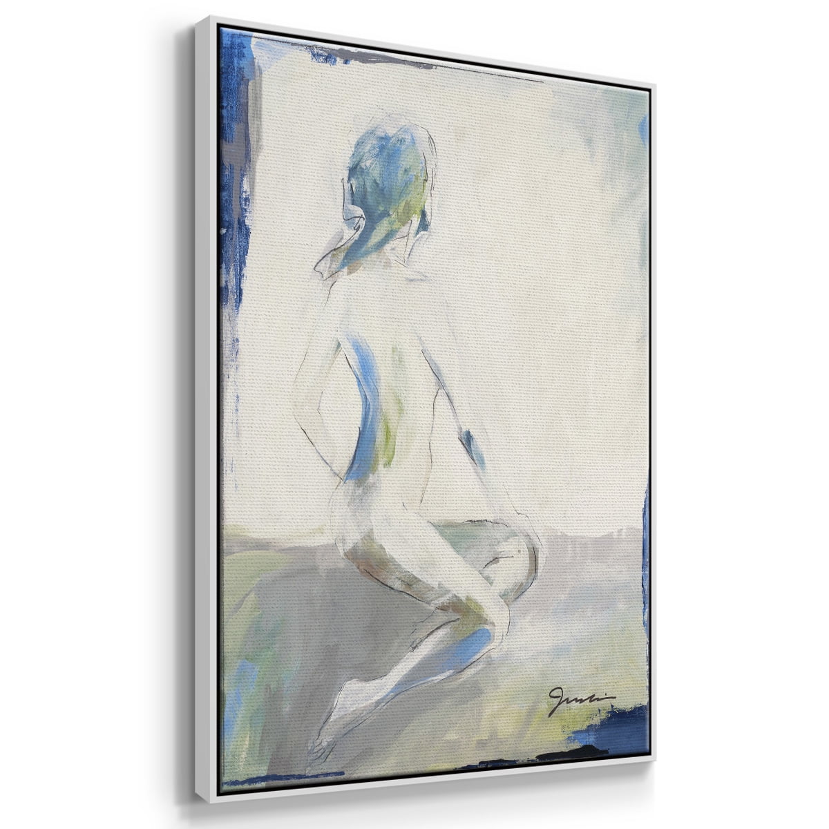 Picture Perfect Framed Premium Gallery Wrapped Canvas - Ready to Hang - 25 x 37 - White Floating Frame