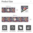 thumbnail image 3 of Yayeee Faucet Mat for Kitchen Sink 14.7" Diatomite Long Splash Guard Pad, Blue Vibrant Leaves Pattern, 3 of 7