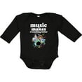thumbnail image 3 of Inktastic Music Makes Everything Better Girls Long Sleeve Baby Bodysuit, 3 of 5