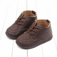 thumbnail image 3 of Meresysid Newborn Toddler Kids Infant Baby Spring Comfortable And Breathable Baby Walking Children's Flat Bottom Soft Sole Shoes Coffee, 3 of 5