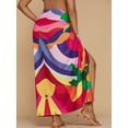 thumbnail image 6 of Bsubseach Colorful Florals Sarong for Women Swim Suit Cover Up Pareo Wraps Beach Long Skirt, 6 of 7