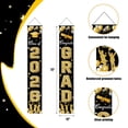 thumbnail image 5 of Graduation Porch Sign Class Of 2026 Banner Congrats Grad Door Banner Graduation Yard Sig for Home School Indoor Outdoor Party Supplies Black Design 3, 5 of 7