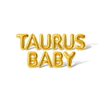 Letter Balloons - TAURUS BABY 16" Inch Alphabet Letters Foil Mylar Balloon Birthday Party Banner (Gold)