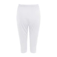 thumbnail image 6 of vigerkar Capri Pants for Women Casual Summer Wide Leg Crop Pants Loose Comfy Elastic Waist Yoga Joggers with Pockets White, S, 6 of 6