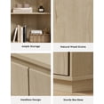 thumbnail image 2 of EYYTHUNG Corner Cabinet, Modern Handless Corner Floor Cabinet with 2 Doors and 2-Tier Shelves, Freestanding Narrow Organizer, Light Oak, 2 of 6