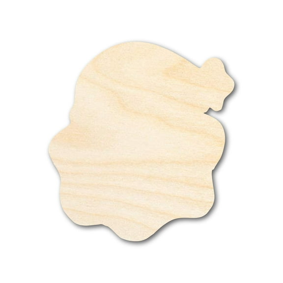 Unfinished Wood Cute Santa Shape 30" / 1/2"