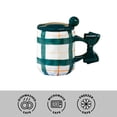 thumbnail image 5 of Bow Mug, Ceramic Coffee Mug with Bow Handle, 15 oz, Dishwasher and Microwave Safe, Elegant Bow Tie Design for Home, Office, or Gifting, Green, 5 of 6