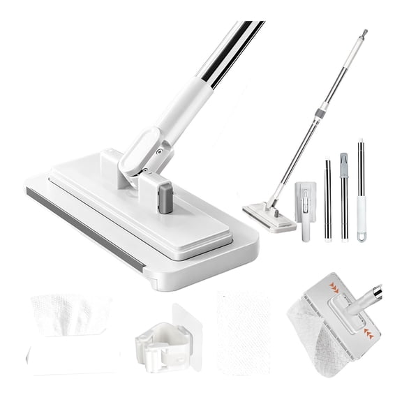Multi-Purpose Flat Mop – Hands-Free Cleaning Tool with Zero Touch Mini Grip for Floors, Walls & Ceilings