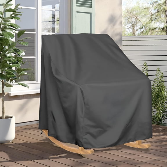 MISSMILE Outdoor Waterproof Furniture Chair Cover -Uv-Resistant Patio Lawn Chair Covers for Outdoor Furniture Windproof Heavy Duty Chair Covering,1 Pack, 27.56 X 32.68 X 38.93 In, Black/