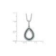 thumbnail image 2 of 1/3 Carat (Ctw) Blue & White Diamond Drop Pendant Necklace in Sterling Silver with Chain, 2 of 4