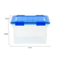 thumbnail image 6 of IRIS 32 Qt. Plastic Storage Bins with Sealed Lids, Clear Gasket Box, Legal Size File Boxes, 6 of 10