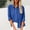 *Blue, variant on ClodeEU Womens Button Down Shirts,Casual Long Sleeve Blouses,Textured Collared Work Tops with Pocket Blue,Womens Plus XL