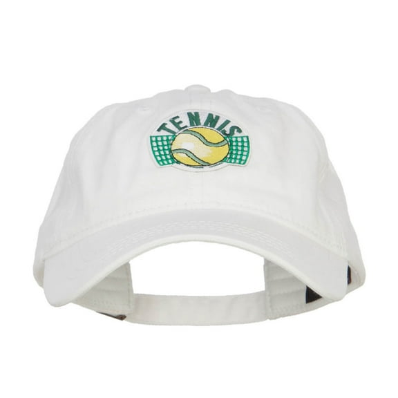 Tennis Ball Patched Washed Cap - White OSFM