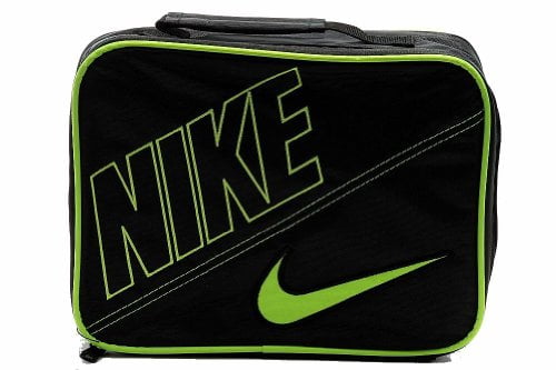 red and black nike lunch box