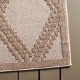 thumbnail image 3 of SAFAVIEH Martha Stewart Alecia Diamond Indoor/Outdoor Runner Rug, Beige/Brown, 2'2" x 8', 3 of 11