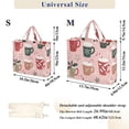thumbnail image 2 of FORMRS Womens Corduroy Tote Bag Crossbody Shoulder Handbag with Pocket, Brown Christmas Cups, 2 of 7