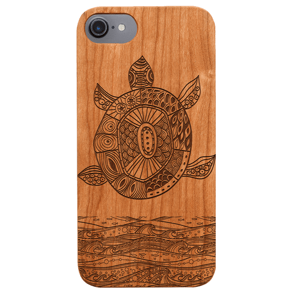 Turtle 2 - Engraved Phone Model: iPhone 6/6S/7/8 Universal, Color: Cherry