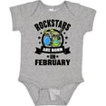 thumbnail image 3 of Inktastic Rockstars are Born in February Birthday Boys or Girls Baby Bodysuit, 3 of 5