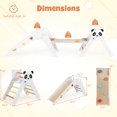 thumbnail image 3 of Gymax Panda-Themed Wood Montessori Climbing Set w/Slide Ramp Ladder & Cartoon Blocks White, 3 of 10