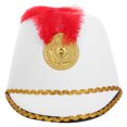 thumbnail image 1 of Gorra de disfraz de Cascanueces compacta, decoración de cosplay de Cascanueces, gorra de disfraz, decoración, sombrero de Cascanueces con diseño de pluma, accesorio de Cascanueces reemplazable, 1 of 7