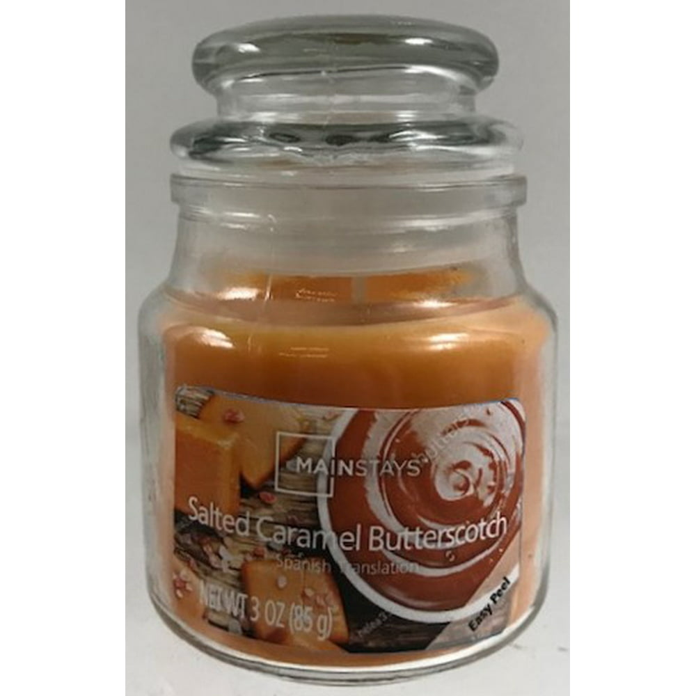 Mainstays 3oz Salted Caramel & Butterscotch Jar Candle