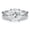 White Gold, variant on 4CT Cushion Cut Moissanite Engagement Ring Set, 3EX D Color VVS1, 14K Gold/White Gold, Sizes 5-10 inc. Half Sizes 6.5/7.5, Certificate, Wedding Ring Set, Anniversary Bridal