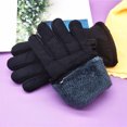 thumbnail image 4 of SUXIAN Kids Ski Gloves Thermal Insulated Warm Windproof Soft Comfortable Winter Mittens for Cold Weather Outdoor Skiing Biking Youth Ski Gloves Black 3-7 Years, 4 of 4