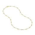 thumbnail image 2 of 14K White Gold Men & Women's 16" 0.80mm Twisted Bar Cable Chain Necklace, 2 of 4