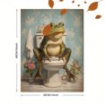 thumbnail image 3 of Qisvanset Funny Frog Toilet Canvas Print 15.75x11.81 Inches, 3 of 8