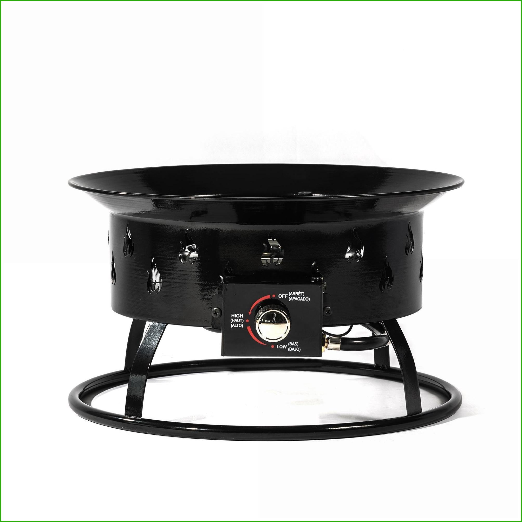 Outdoor Stoves | 19" 50000 BTU Round Propane Fire Pit | Fogon Exterior | Modern, for Patio Deck Backyard | Black