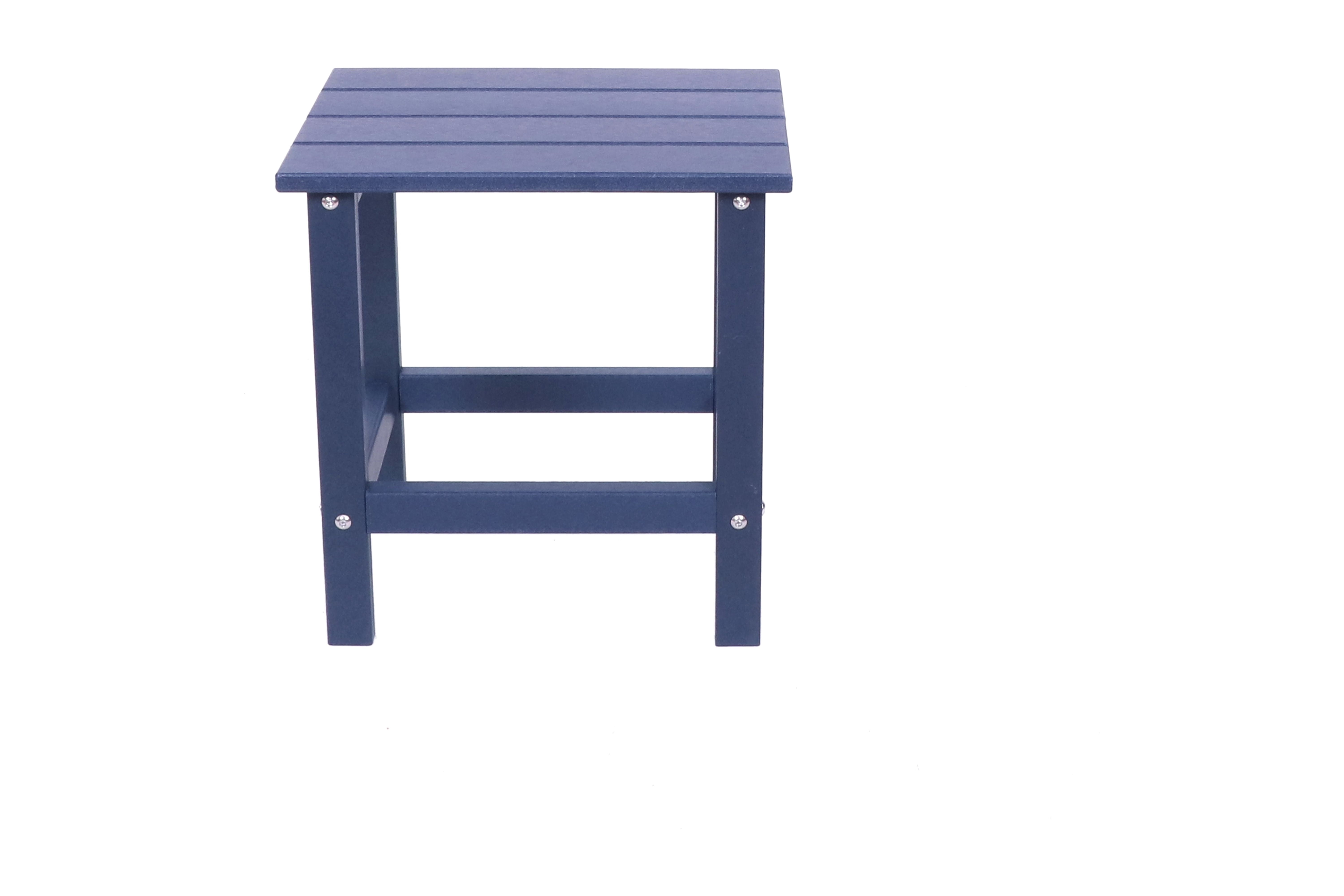 Adirondack Side Table 15x15x18 Inch Recycled HDPE Weather UV Resistant for Patio Garden Poolside